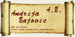Andrija Bajović vizit kartica
